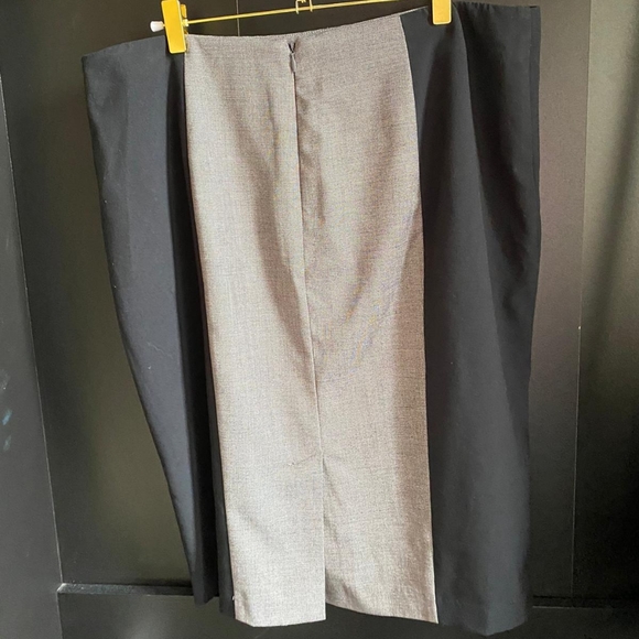 Makes and Spencer Slimming Colorblock Ponte Knit Pencil Skirt with slit - Picture 4 of 8